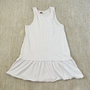 Free People Beach Boho Tank Top Tee Shirt Dress M Ruffle Hem